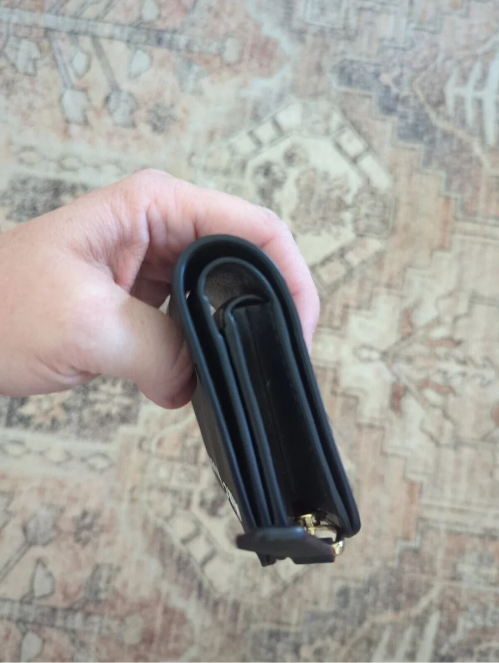 MARC JACOBS Black Saffiano Leather Mini Wallet